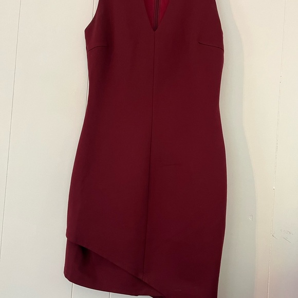 Adelyn Rae Burgundy Ponte Knit Sleeveless Career lined dress size Small - Picture 5 of 12